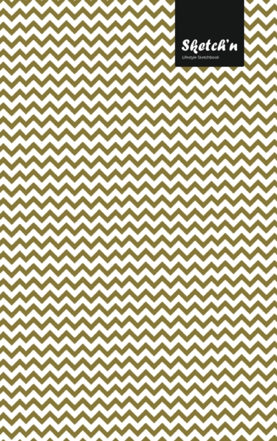 Sketch'n Lifestyle Sketchbook, (Waves Pattern Print), 6 x 9 Inches (A5), 102 Sheets (Beige), Hardback Book