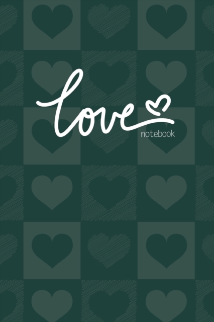 Love Notebook, Blank Write-in Journal, Dotted Lines, Wide Ruled, Medium (A5) 6 x 9 In (Olive Green), Paperback / softback Book