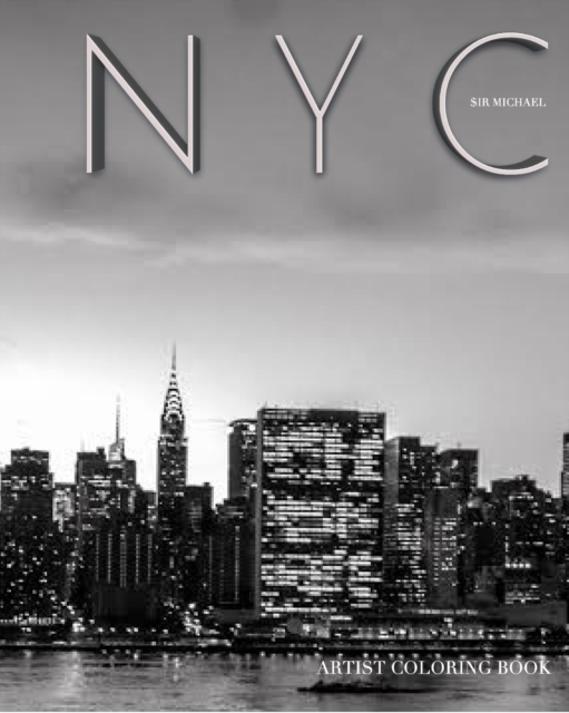 NYC united Nations city skyline Adult child Coloring Book limited edition, Paperback / softback Book
