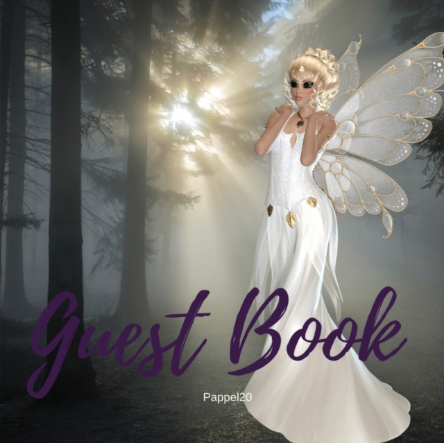 Premium Guest Book - White Fairy Themed for any occasions - 80 Premium color pages- 8.5 x8.5 Inches, Paperback / softback Book