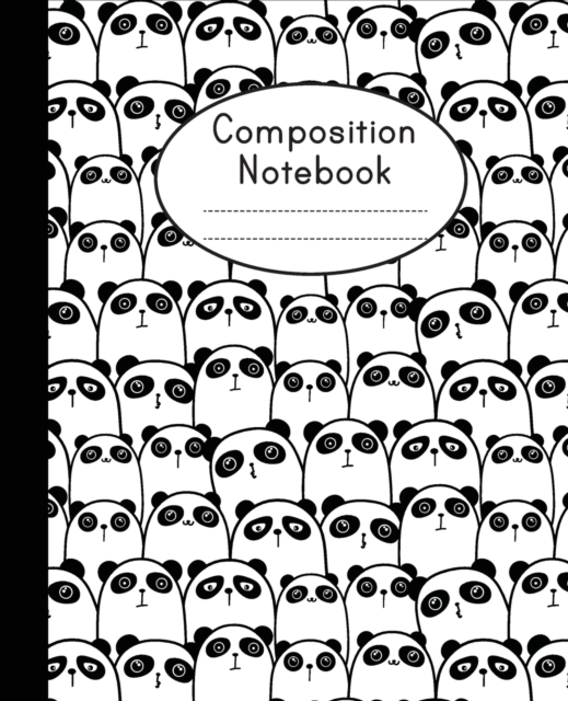 Composition Notebook : Cute Panda Pattern - College Ruled - Notebook For Kids, School Notebook, Paperback / softback Book