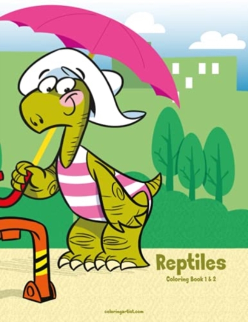 Reptiles Coloring Book 1 & 2, Paperback / softback Book