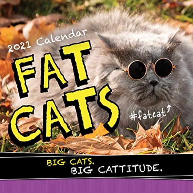 2021 Fat Cats Wall Calendar : Big Cats. Big Cattitude., Calendar Book