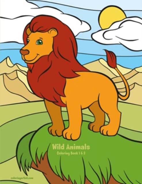 Wild Animals Coloring Book 1 & 2, Paperback / softback Book