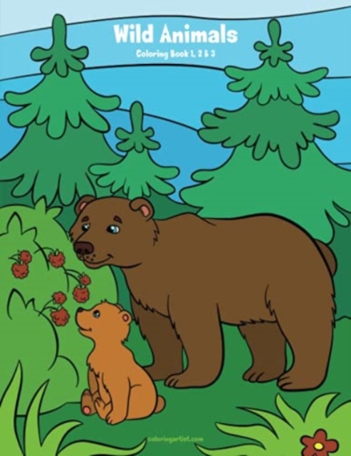 Wild Animals Coloring Book 1, 2 & 3, Paperback / softback Book