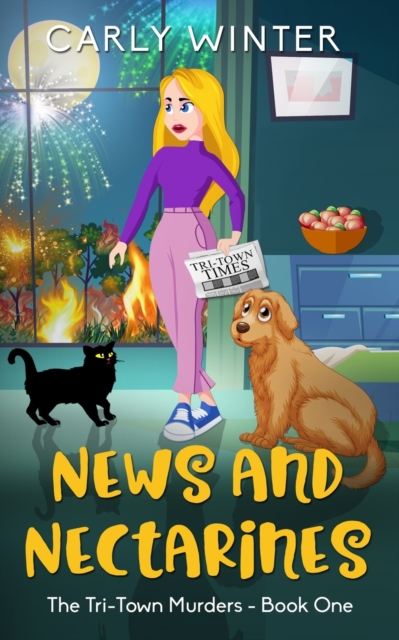 News and Nectarines : A humorous small town cozy mystery (LARGE PRINT), Paperback / softback Book