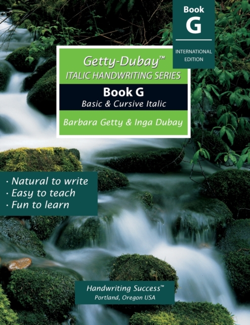 Getty-Dubay Italic Handwriting Series : Book G, Paperback / softback Book