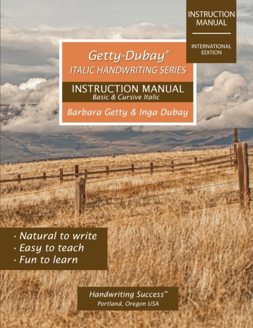 Getty-Dubay Italic Handwriting Series : Instruction Manual, Paperback / softback Book