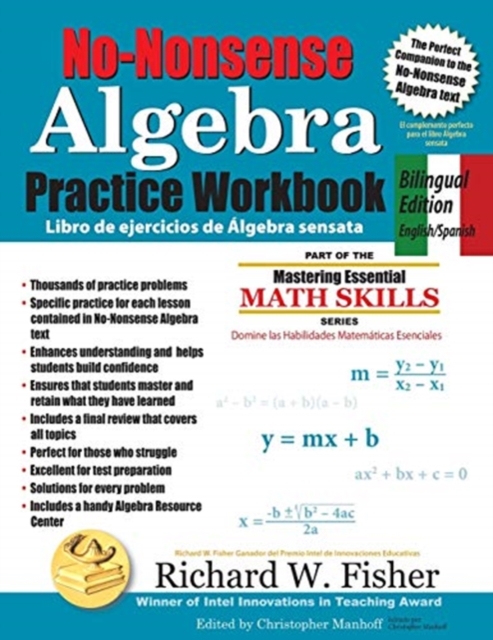 No-Nonsense Algebra Practice Workbook, Bilingual Edition : English-Spanish, Paperback / softback Book