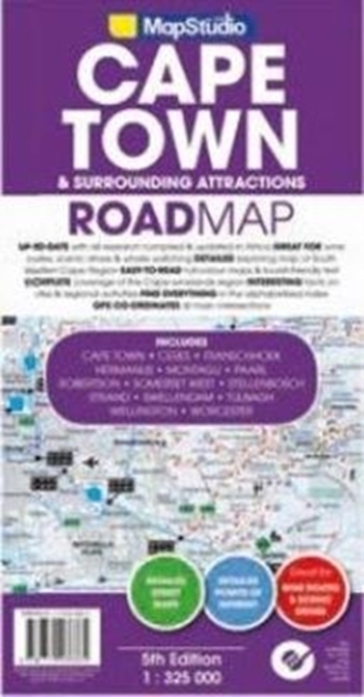 Road map Cape Town & surroundind attractions, Sheet map, folded Book