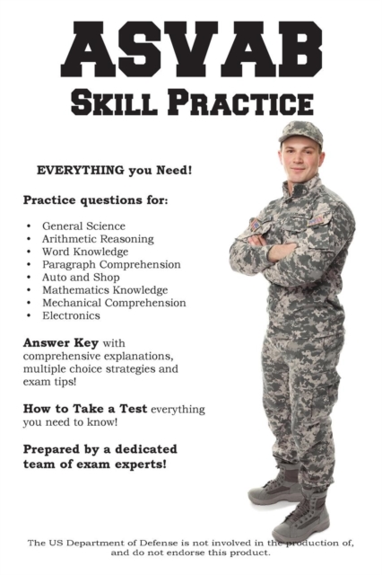 ASVAB Skill Practice : Armed Services Vocational Aptitude Battery Practice Questions, Paperback / softback Book