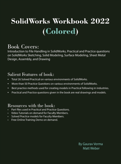 SolidWorks Workbook 2022 (Colored), Hardback Book