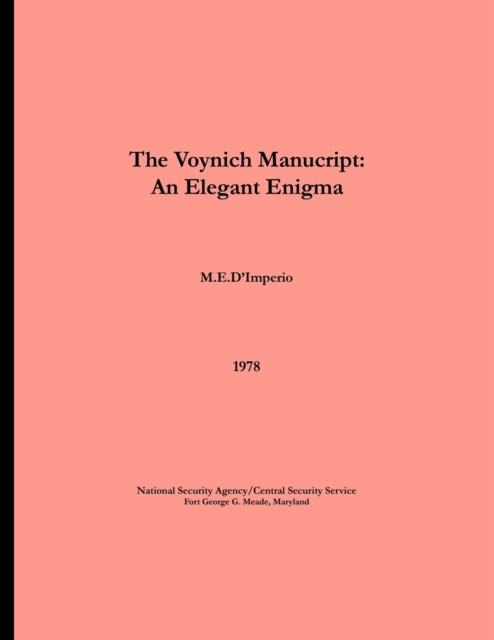 The Voynich Manuscript - An Elegant Enigma, Paperback / softback Book