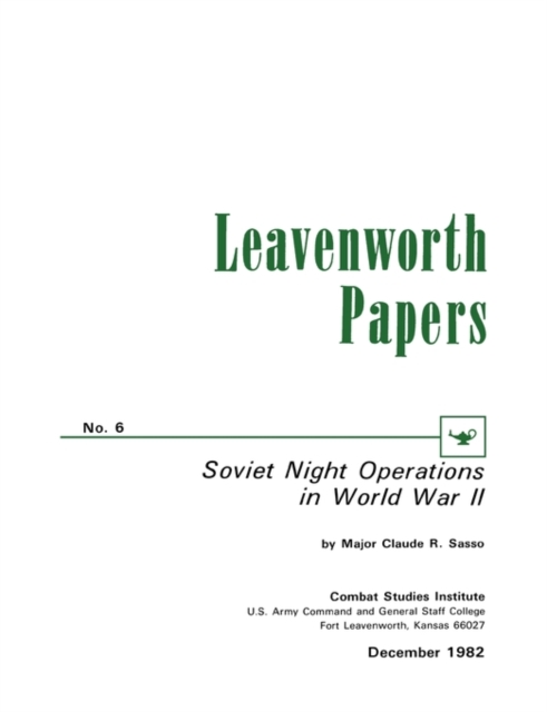 Soviet Night Operations in World War II, Paperback / softback Book