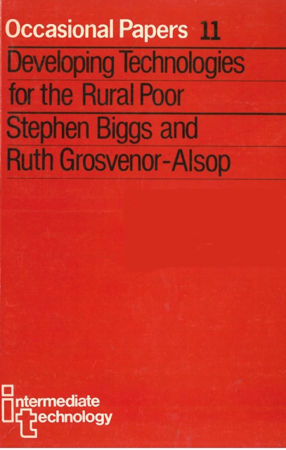 Developing Technologies for the Rural Poor, PDF eBook