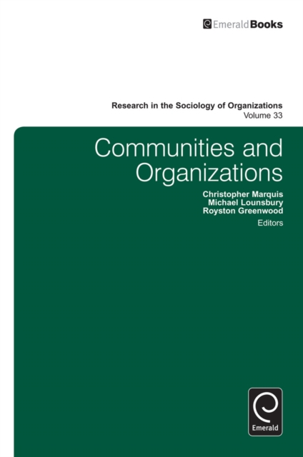 Communities and Organizations, Hardback Book