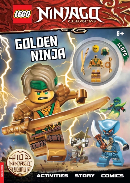 LEGO® NINJAGO®: Golden Ninja Activity Book (with Lloyd minifigure), Paperback / softback Book