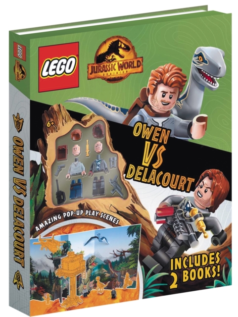 LEGO® Jurassic World™: Owen vs Delacourt (Includes Owen and Delacourt LEGO® minifigures, pop-up play scenes and 2 books), Hardback Book