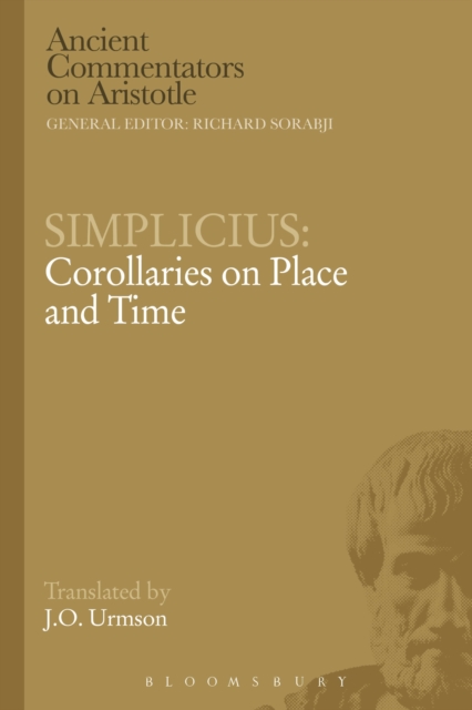 Simplicius: Corollaries on Place and Time, Paperback / softback Book