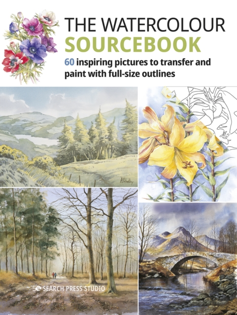 The Watercolour Sourcebook : 60 Inspiring Pictures to Transfer and Paint with Full-Size Outlines, Paperback / softback Book