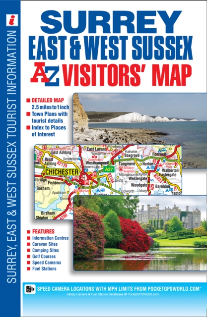 Surrey, East and West Sussex A-Z Visitors' Map, Sheet map, folded Book