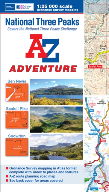 National Three Peaks A-Z Adventure Atlas, Paperback / softback Book