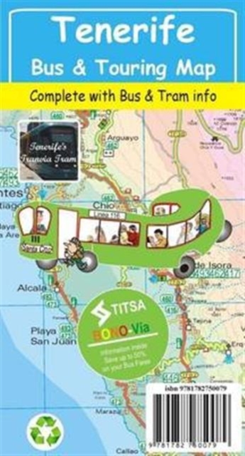 Tenerife Bus & Touring Map, Sheet map, folded Book