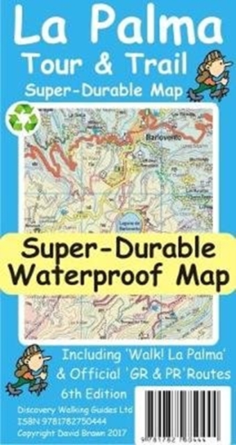 La Palma Tour & Trail Super-Durable Map, Sheet map Book