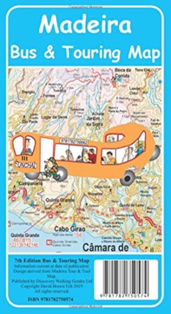 Madeira Bus & Touring Map 7th edition, Sheet map Book