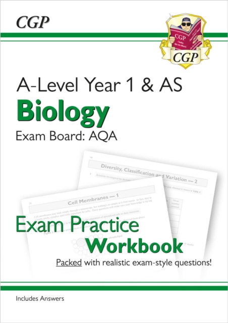 A-Level Biology: AQA Year 1 & AS Exam Practice Workbook - includes Answers, Paperback / softback Book