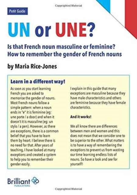 Un or Une? Is this French word masculine or feminine? : How to remember the gender of French nouns, Paperback / softback Book