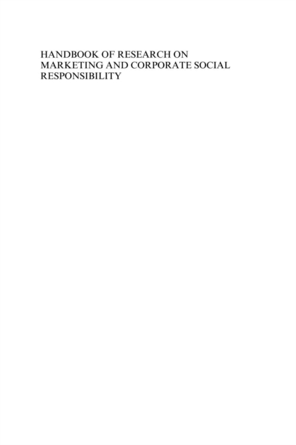Handbook of Research on Marketing and Corporate Social Responsibility, PDF eBook