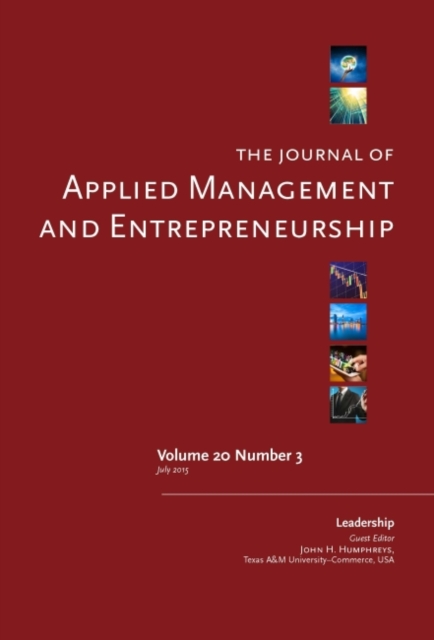 The Journal of Applied Management and Entrepreneurship Vol. 20 Issue 3: A Special Issue on Leadership, Paperback / softback Book