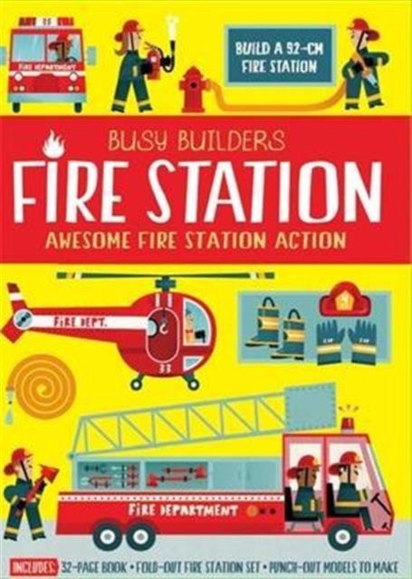Busy Builders Fire Station, Hardback Book