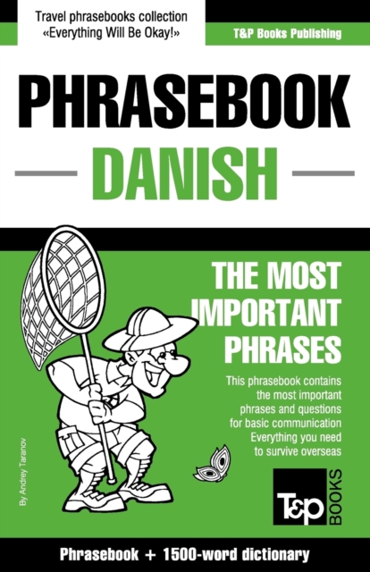 Danish phrasebook and 1500-word dictionary, Paperback / softback Book