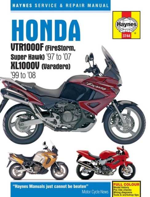 Honda VTR1000F (FireStorm, Super Hawk) (97 - 07) & XL1000V (Varadero) (99 - 08) Haynes Repair Manual, Paperback / softback Book