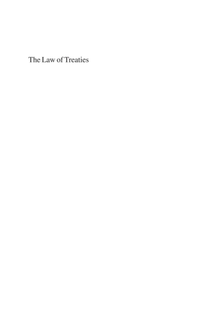Law of Treaties, PDF eBook