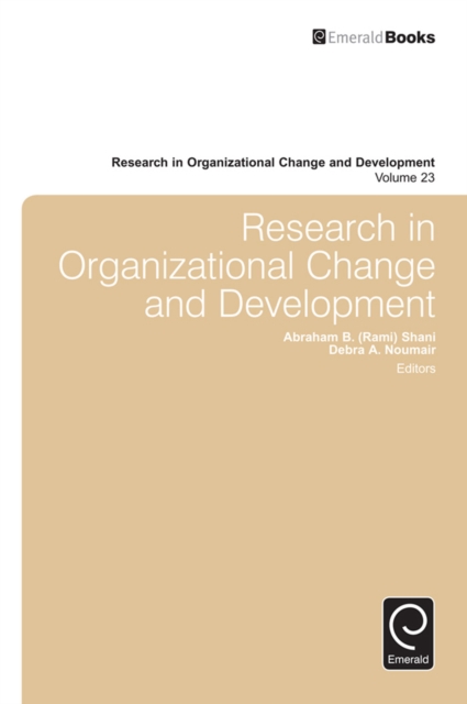 Research in Organizational Change and Development, Hardback Book