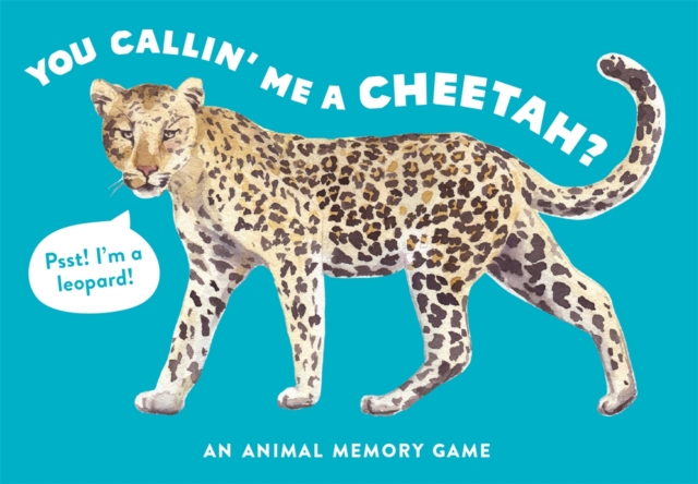 You Callin' Me a Cheetah? (Psst! I'm a Leopard!) : An Animal Memory Game, Cards Book