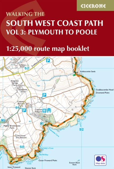 South West Coast Path Map Booklet - Vol 3: Plymouth to Poole : 1:25,000 OS Route Mapping, Paperback / softback Book