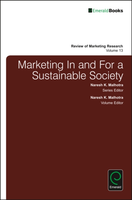 Marketing In and For a Sustainable Society, Hardback Book