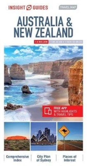 Insight Guides Travel Map Australia & New Zealand, Sheet map Book