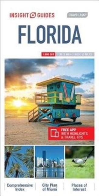 Insight Guides Travel Map Florida, Sheet map Book