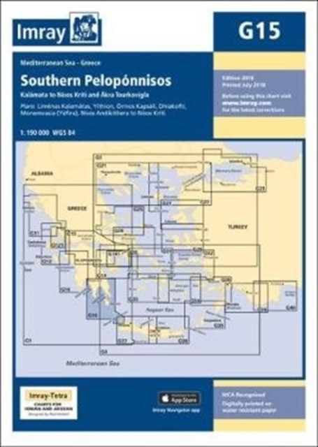 Imray Chart G15 : Southern Peloponnisos, Paperback / softback Book