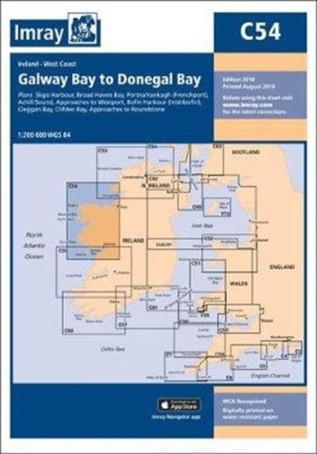 Imray Chart C54 : Galway Bay to Donegal Bay, Paperback / softback Book