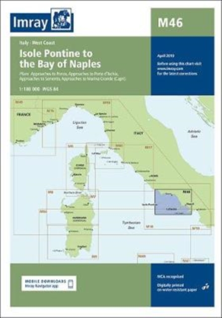 Imray Chart M46 : Isole Pontine to the Bay of Naples, Sheet map, folded Book