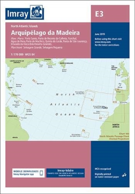 Imray Chart E3 : Arquipelago da Madeira, Sheet map, folded Book