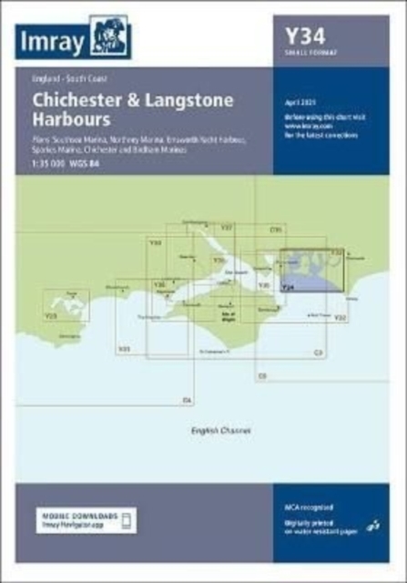 Imray Chart Y34 : Chichester and Langstone Harbours (Small Format), Sheet map, folded Book