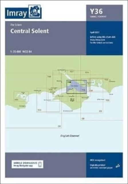 Imray Chart Y36 : Central Solent (Small Format), Sheet map, folded Book
