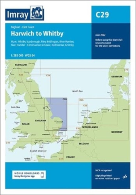 Imray Chart C29 : Harwich to Whitby, Sheet map, folded Book